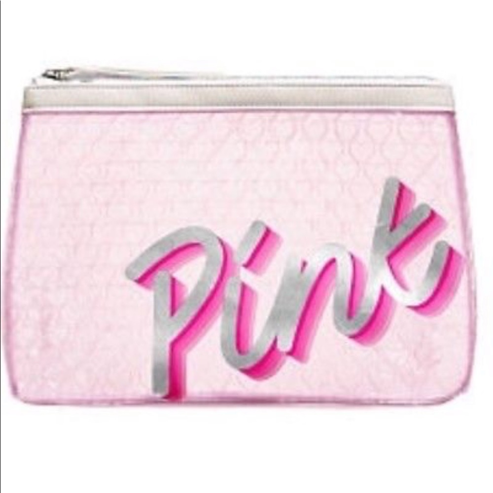 Pink Victoria’s Secret Bubble Heart Beauty Bag
